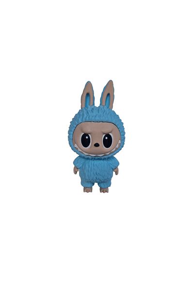 3DONE MODELS Labubu Figurine – Collectible Character, 3D Printed, Light Blue, Geek Decor & Unique Gift