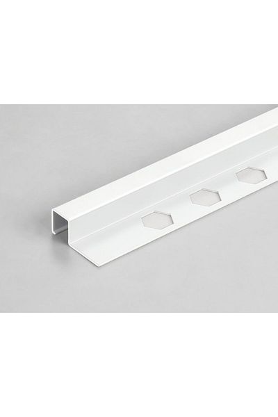 LANDBUILD 2.50m Matte White Square Decorative Corner 12mm SA001-WM-12H