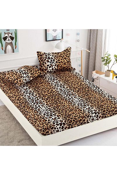 FIONNA.RO Elasticated Pillowcase and Finet Pillowcases - Brown Animal Print