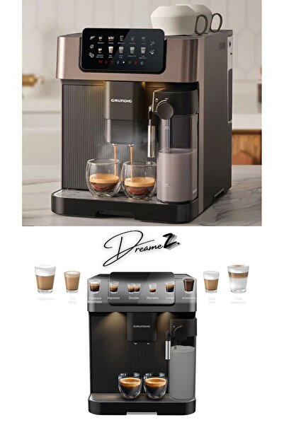 Grundig Drmz En Güçlü+Hızlı Delisia Coffee Tam Otomatik Süt Hazneli Espresso Makinesi ,19 BAR+10 Çeşit