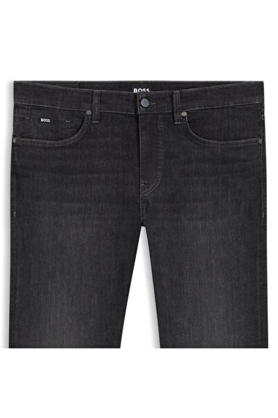BOSS Erkek Düğme Kapama Normal Bel Cep Detay Denim Kumaş Siyah Jeans 50544931-038