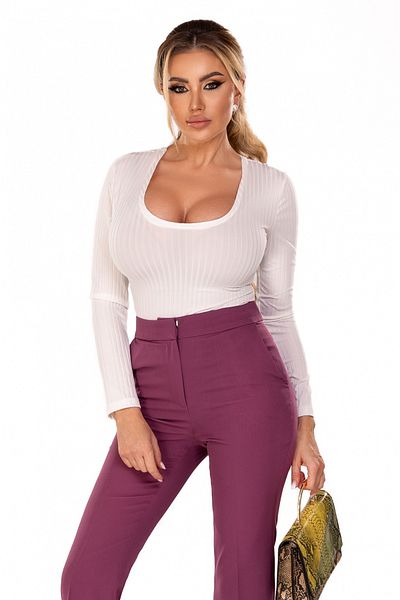 Atmosphere Fashion Casual white blouse with long sleeves