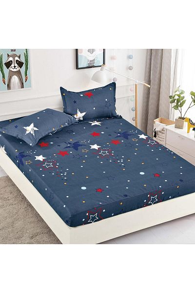 FIONNA.RO Elasticated Duvet Cover and Pillowcases Made of Finet 180x200cm - Mini Stars