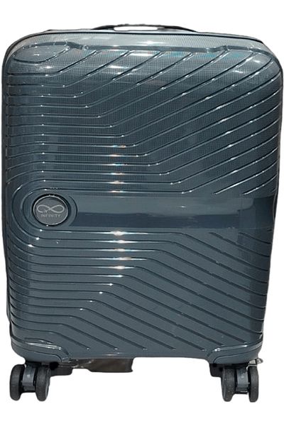 INFINITY Cabin Size PP Luggage with Security Zipper and 360° Spinner Wheels