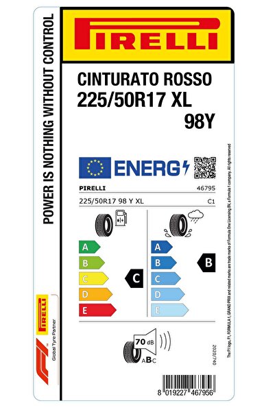 Pirelli 225/50R17 98Y XL CİNTURATO ROSSO YAZ LASTİGİ ÜRETİM YILI:2025