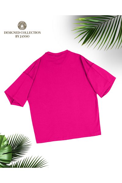 JANSO GROUP -Women's Cotton Printed Elephant Short Sleeve Tshirt Oversize Big Size