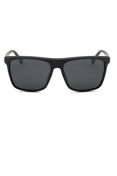 MUADEX Oval Rectangle Design Black Frame Black Glass Polarized Men's Eyeglasses