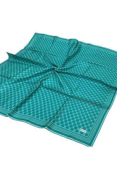 Vakko Μεταξωτό μαντήλι Twill - Special Series - Petrol Green