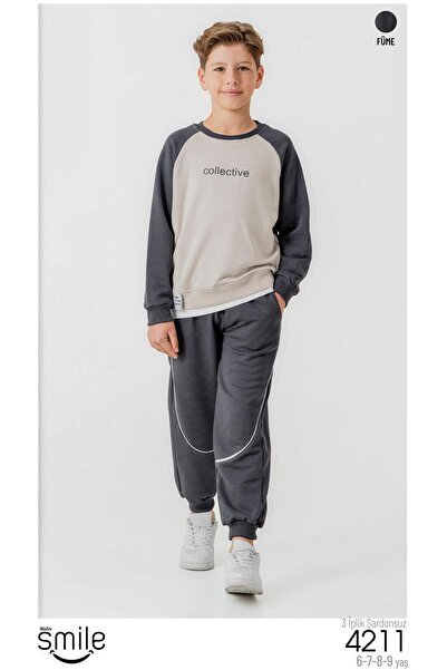 RAPAPA Boy's Unshaded 3 Thread Suit Bottom Top Suit 4211F