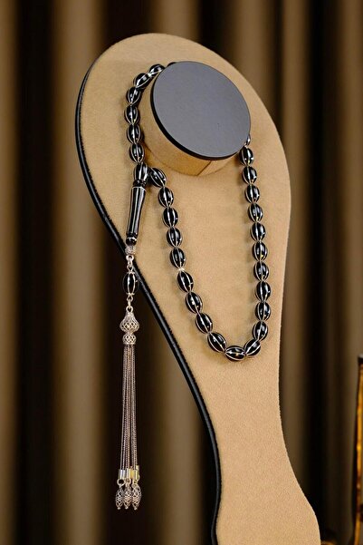 dergah tesbih Gümüş Tasarım Karpuz Yarma Erzurum Oltu Taşı Tesbih