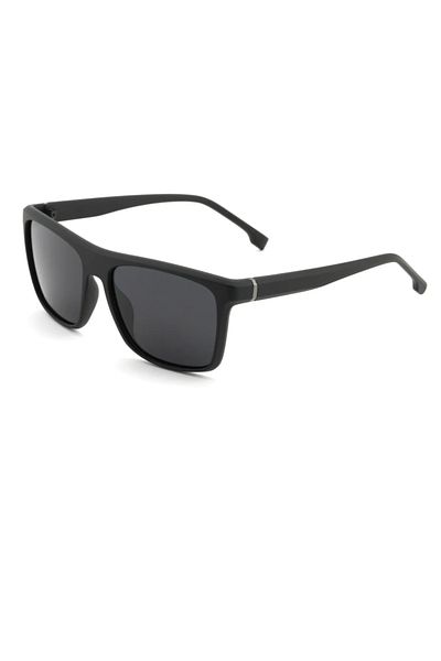 MUADEX Oval Rectangle Design Black Frame Black Glass Polarized Men's Eyeglasses