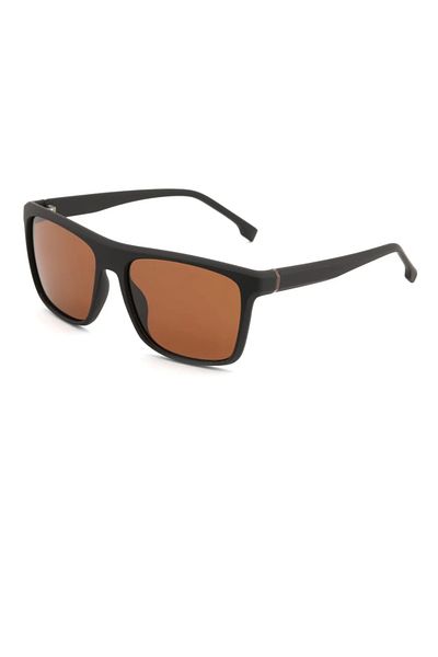 MUADEX Oval Rectangle Design Black Frame Black Glass Polarized Men's Eyeglasses