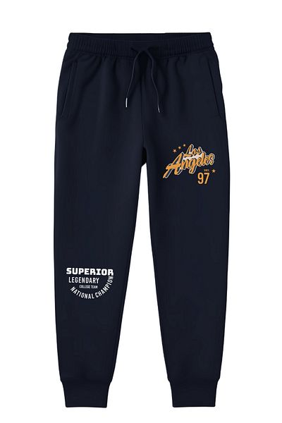 FYK KİDS Pantaloni de sport cu buzunare imprimate LOS ANGELES pentru băieți