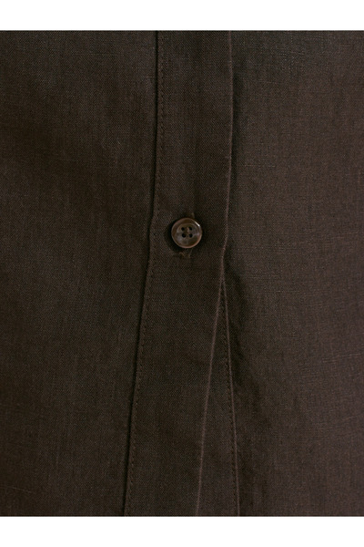 Dilvin 50511 Ленена риза без ръкави - Кафе