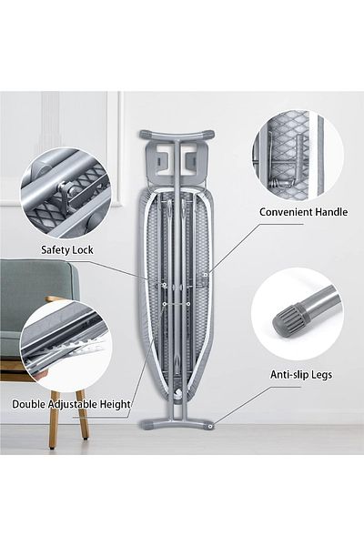 rexa Folding Ironing Board with Heat Resistant Cover & Thick Felt Pad