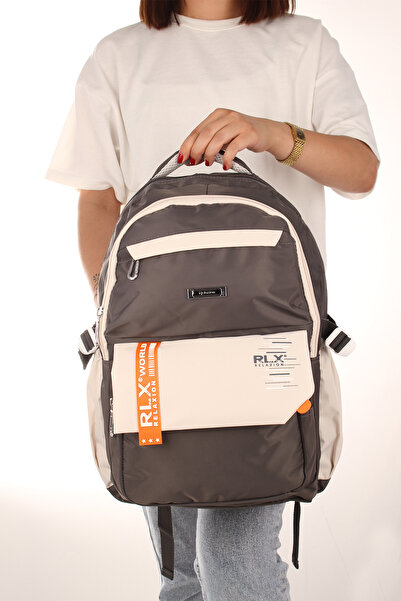 Relaxion Rlx-2059 School Backpack Student Daily Travel Holiday Sports Walking Trip Smoked