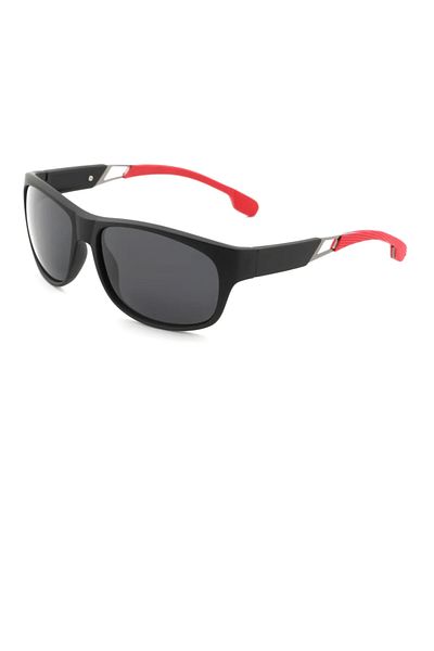 MUADEX Oval Rectangle Design Black Frame Black Glass Polarized Men's Eyeglasses
