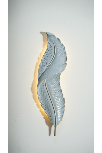 APLİKERA Sade Dekoratif Tüy Aplik Led'li Duvar Aydınlatması