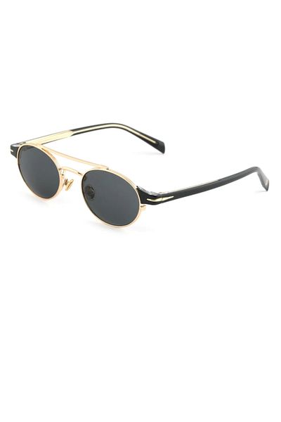 MUADEX Oval Design Gold Frame Black Glass Women Men Sun Glasses Mdx1453
