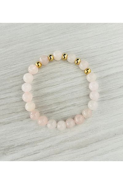 MK tasarım Real Pink Quartz Bracelet Mkt003