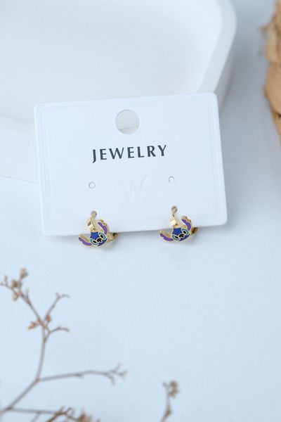Jack Ferrero Figure Minelli Steel Children's Earrings