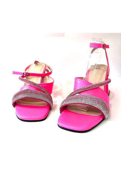 NEWGÜLTEKİN Stoned Ankle Comfortable Buckle Stylish Evening Shoes