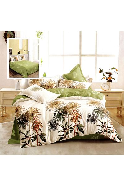 NufJoy Double bed linen Finet Gros Cotton 6 pieces, bed sheet 220x240 cm