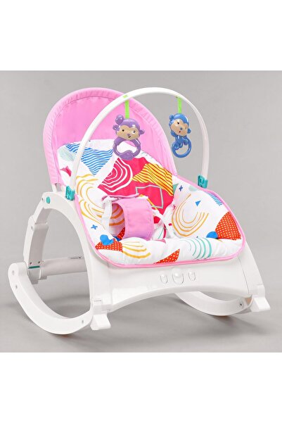 rexa كرسي هزاز ومتكئ للأطفال 2 في 1 من بلاي نيشن مع صينية وموسيقى واهتزاز - و...