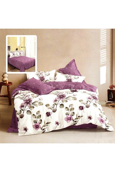 NufJoy Double bed linen Finet Gros Cotton 6 pieces, bed sheet 220x240 cm