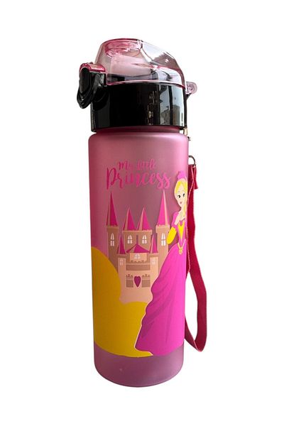 Polin Soft Touch Tritan Patterned Children's Water Bottle with Straw 550ml