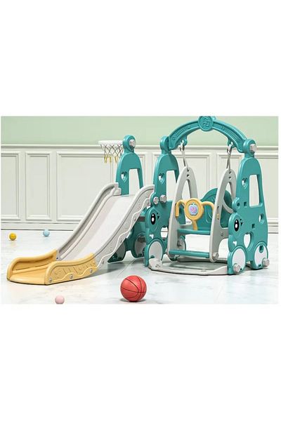 FULLJOY 3*1 Car Design Slide with Swing and Basketball FJY-34