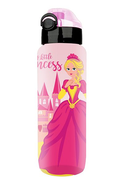 Polin Soft Touch Tritan Patterned Children's Water Bottle with Straw 550ml