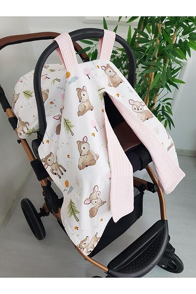 ilkimbebe Ağaçlı Ceylan Double Sided Baby Stroller Cover