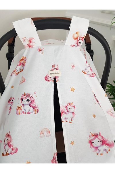 ilkimbebe Unicorn Pompom Baby Stroller Cover