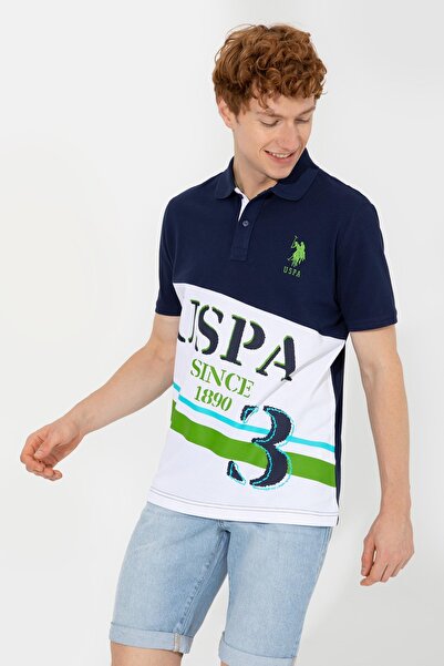 U.S. Polo Assn. Чоловічий темно-синій комір поло Tisort