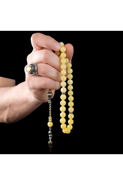 TESBİHCİBABA Premium Class Kaliningrad Unique Design Amber Prayer Beads