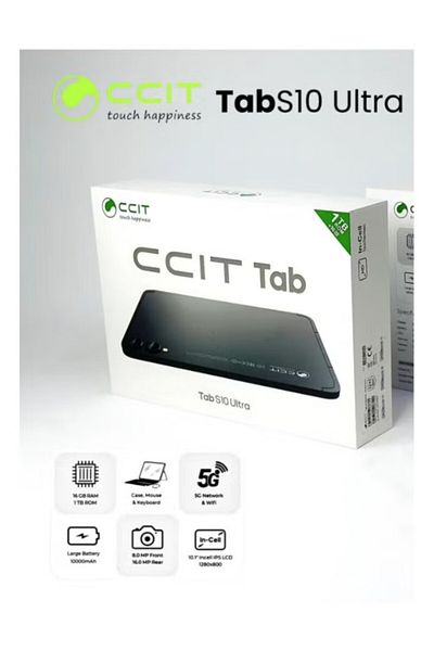 CCIT Tab S10 Ultra tablet, 10.1" screen, 16GB RAM, 1TB storage