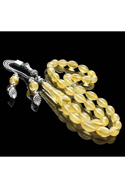 TESBİHCİBABA Barley Cut Yogurt Drop Amber Prayer Beads