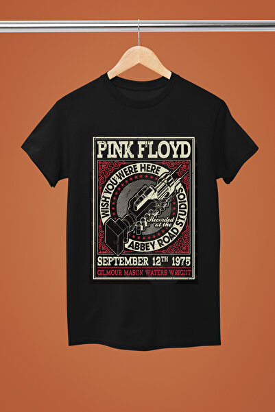MAGORS TRICOU ROCK DIN BUMBAC CU IMPRIMARE PINK FLOYD ȘI MÂNECI SCURTE