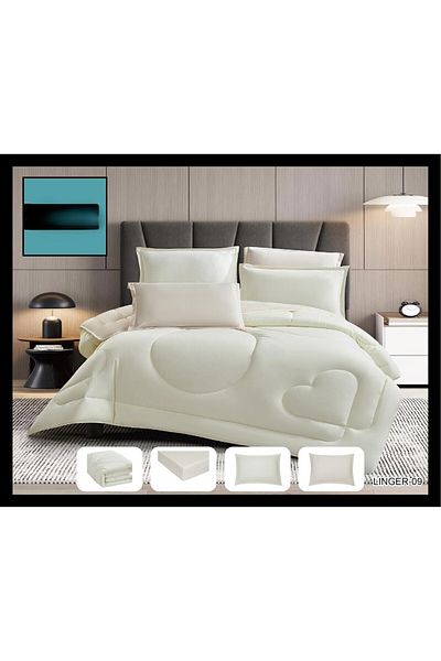 shedoes Double bed sheet set with a reversible hotel theme to add beauty to your room decor. Duvet size: 260x240 cm