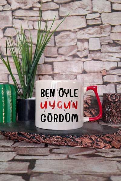 qoeuyl boutique I Looked so Suitable Text Printed Fun Gift Colorful Handled Cup-Mug Cup