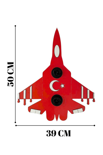 LERİS DESİGN UÇAK AVİZE Çocuk Odası aydınlatma sarkıt Ay Yıldız solotürk uçak Avize ahşap dekorotif KIRMIZI