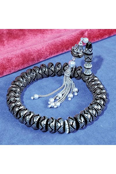 TESBİHCİBABA Premium Class Unique Nebii Model Erzurum Oltu Stone Prayer Beads