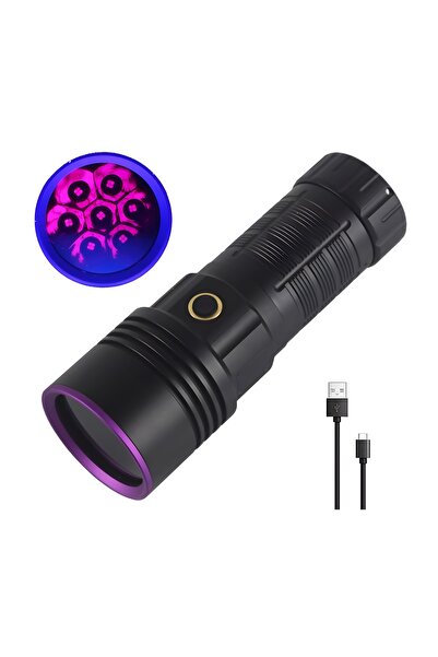 Cevval 90W 365NM Profesyonel Ultra Güçlü Mor UV Işık Para Kontrol Feneri UV Lamba 9000mAh Pil
