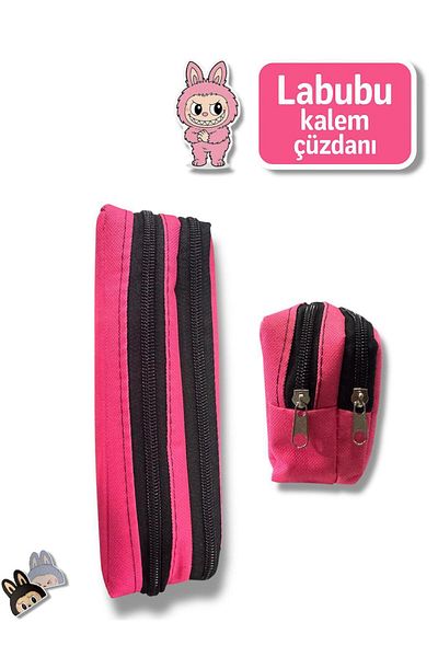 madam gold Labubu Pen Wallet – 2 Compartments, Cute and Practical!