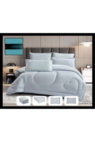 shedoes Double bed sheet set with a reversible hotel theme to add beauty to your room decor. Duvet size: 260x240 cm