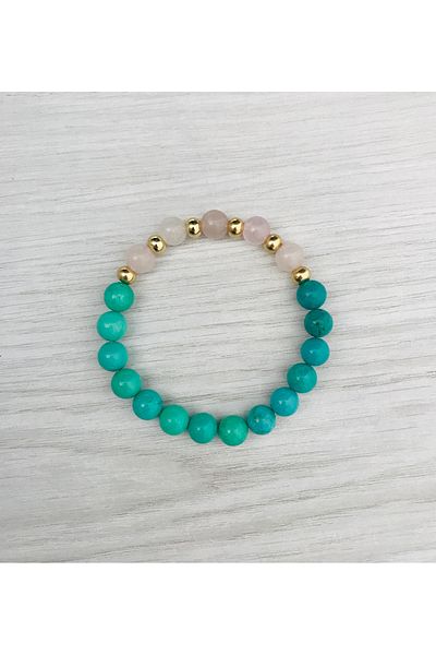 MK tasarım Genuine Aventurine - Pink Quartz Bracelet Mkt050