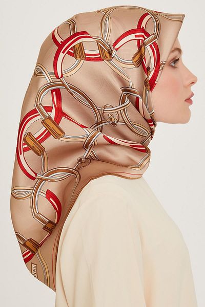 Armine Μεταξωτό Φουλάρι 2025 Χειμώνας - 9203-05 Camel Twill
