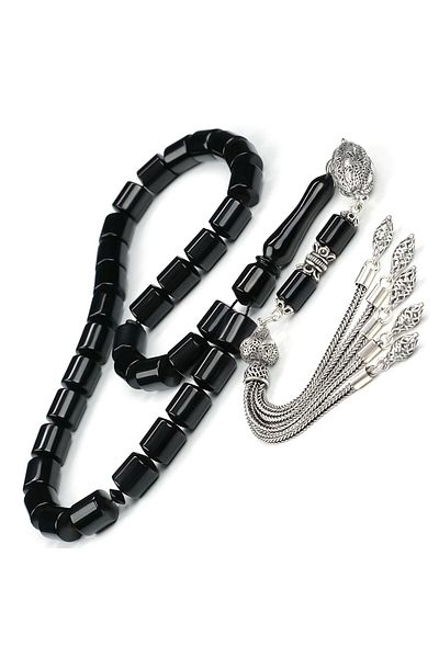 TESBİHCİBABA Lattice Tassel Special Cut Erzurum Oltu Stone Prayer Beads