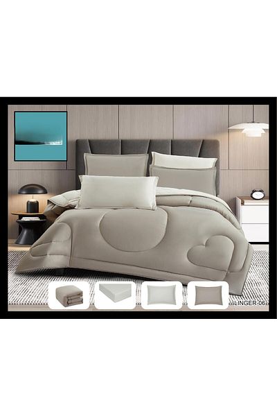 shedoes Double bed sheet set with a reversible hotel theme to add beauty to your room decor. Duvet size: 260x240 cm